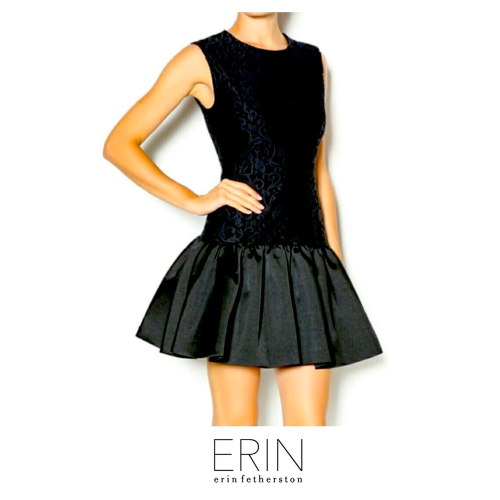 Erin Fetherston Drop Waist Lace Hepburn Dress